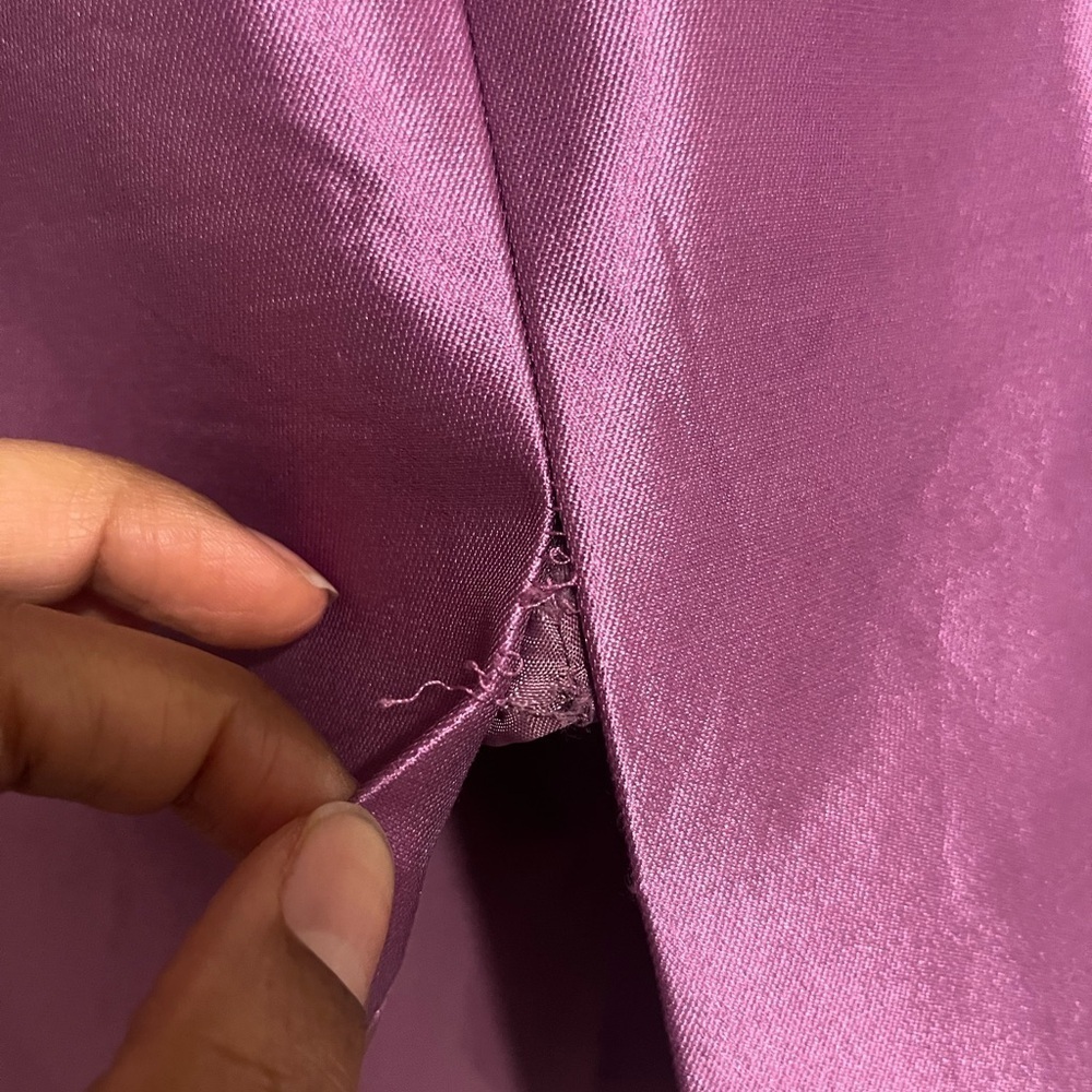 Kay Unger purple Silk/cotton Pencil Skirt - Picture 4 of 9